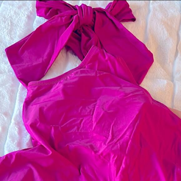 J. Crew Pink One-Shoulder Swim One Piece - Picture 14 of 16